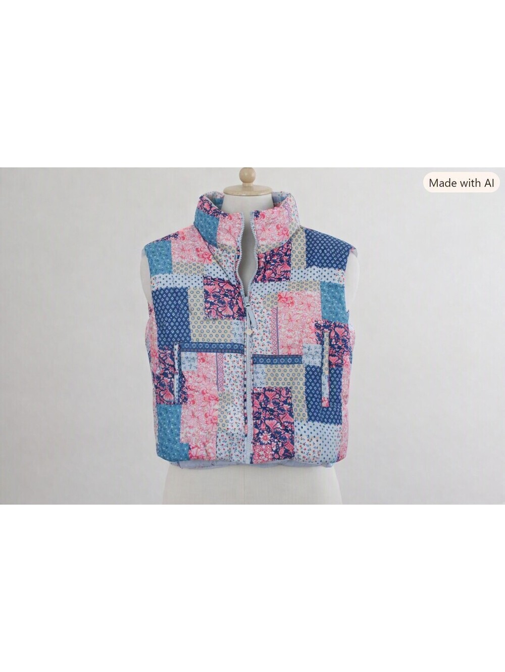 Simply Southern Cute Patchwork Puffy Vest- 00188 XXL